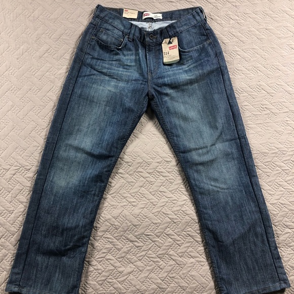 NEW Levi’s Boy’s 514 Slim Straight Fit Blurred Jeans 12 Husky 32” x 27” - Picture 1 of 6